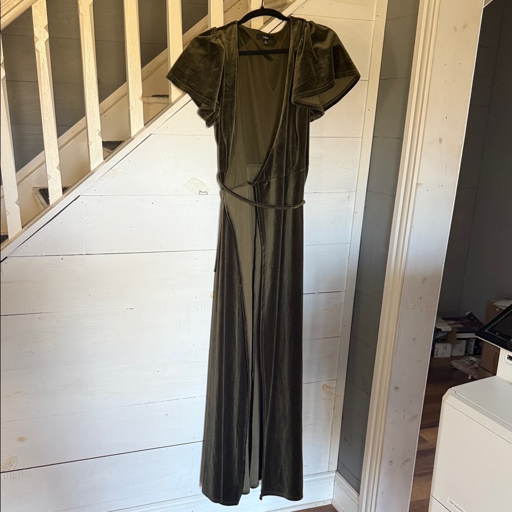Lulu's Olive Green Maxi Dress